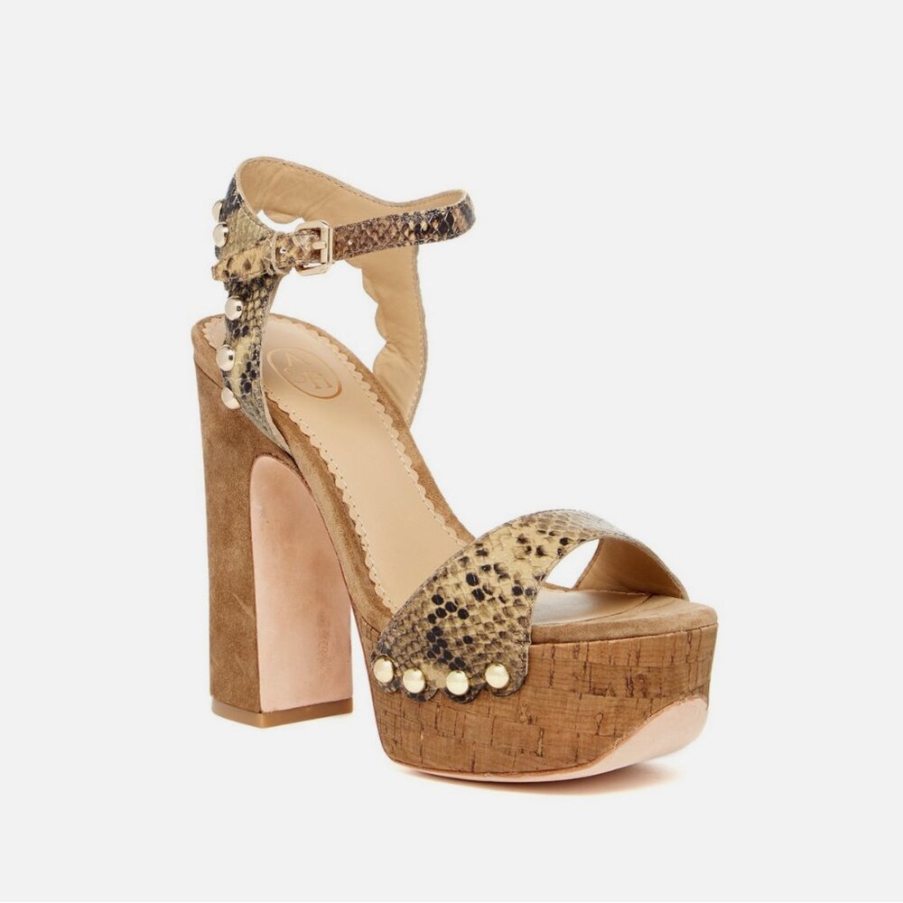 Ash Bacci Block Heel Open Toe Platform Sandal